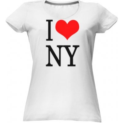 Tričko s potiskem * I love NY * bílá