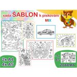 Radost v písku Sada šablon vel. M mix 1 – Zboží Dáma