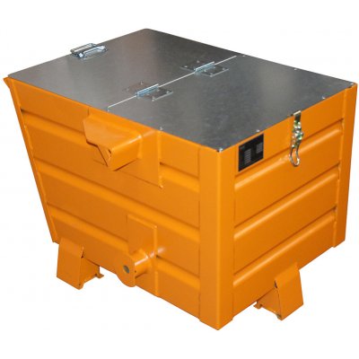 TRV PLN 8820/OR Výklopný kontejner s víkem oranžová nosnost 500 kg – Zboží Mobilmania