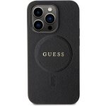 Pouzdro Guess PU Saffiano MagSafe iPhone 15 Pro černé – Sleviste.cz