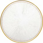 MONZE Dekorační talíř průhledný se zlatým okrajem 21 cm 862071 – Zboží Dáma