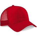 Beechfield Síťovaná Snapback Trucker červená bílá – Zboží Mobilmania