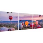Obraz - Horkovzdušné balóny, třídílný 150x50 cm – Hledejceny.cz