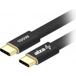 AlzaPower APW-CBTC8010B AluCore Flat Magnetic USB-C to USB-C 2.0 100W 1m černý – Hledejceny.cz