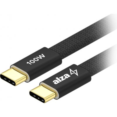 AlzaPower APW-CBTC8010B AluCore Flat Magnetic USB-C to USB-C 2.0 100W 1m černý – Hledejceny.cz