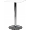 Barový stolek AJ Produkty Bianca 70 x 70 cm bílá / chrom 120821