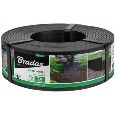 Bradas Obruba záhonů WOOD BORDER, černá 78mm x 2.8mm x 10m BR-OBWBK1008 – Hledejceny.cz