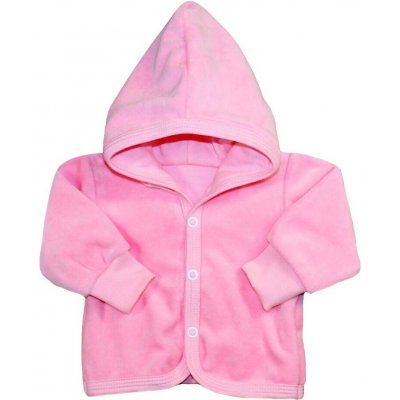 Sametová mikinka s kapucí růžová – Zboží Dáma