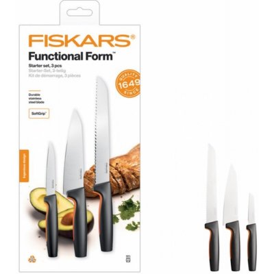 Set nožů FISKARS FUNCTIONAL FORM startovací 3ks 1057559 – Zboží Mobilmania