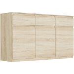 Framire Třídveřová komoda se zásuvkami a skříňkami Sonoma 120 x 40 x 98 cm Modern S3 – Hledejceny.cz