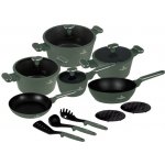 BERLINGERHAUS Sada nádobí s titanovým povrchem 15 ks Matte Green Collection BH-8208 – Hledejceny.cz
