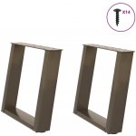 Omaxi 314277 Nohy konferenčního stolku ve tvaru U 2 ks přírodní ocel 50 x 42-43 cm ocel – Zbozi.Blesk.cz