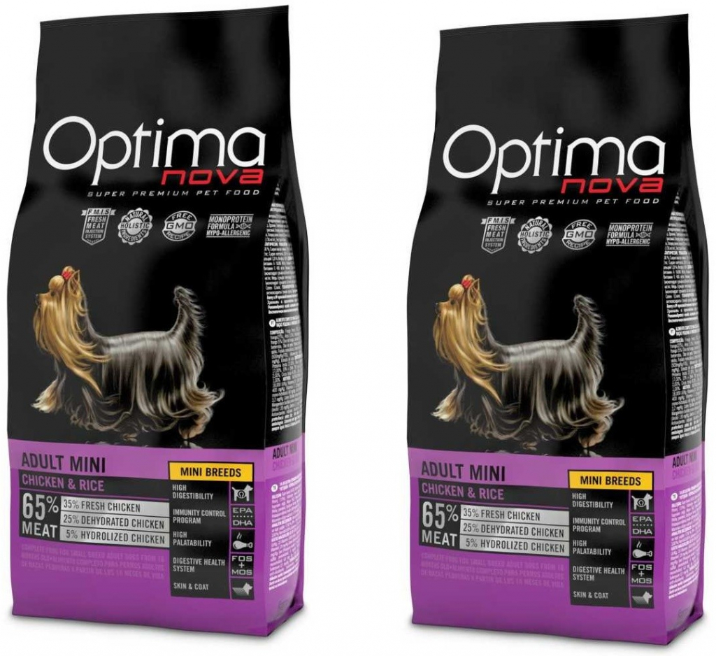 Optima Nova Adult Mini Chicken & Rice 2 x 12 kg