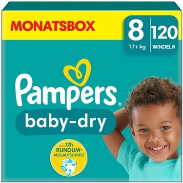 Pampers Baby-Dry 8 17+kg 1 x 120 ks