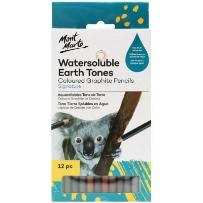 Mont Marte Sada akvarelových barevných grafitových tužek 0117,12 ks – Zboží Živě