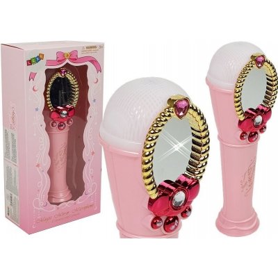 Lean Toys rohové zrcadlo s mikrofonem růžové světlo USB