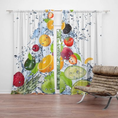 Sablio Závěs Ovoce: 2ks 140x250cm – Hledejceny.cz