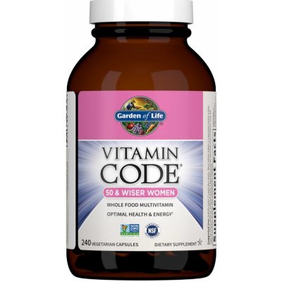 Garden of Life Raw Vitamin Code Women 50+ Multivitamín pro ženy po padesátce 240 kapslí – Zbozi.Blesk.cz