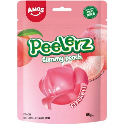 Amos Peelerz želé bonbóny s příchutí broskve 65 g – Zboží Dáma