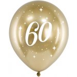 PartyDeco Balonky latex číslo 60 chromově zlaté 30 cm – Zboží Dáma