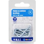 skoba se závitem do dřeva 40x3,2mm Zn (10ks) – Hledejceny.cz