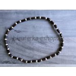 Bizuterka-eshop.cz dřevěné korále na krk hnědo smetanové BZ-07086 – Zboží Dáma