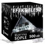 SPRINGOS LED krápníky 22,5m 500LED IP44 studená bílá + záblesky – Zboží Dáma