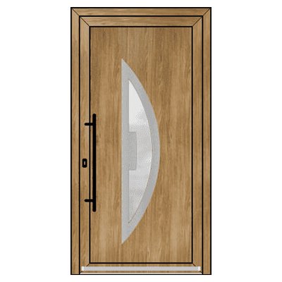 OknaDvereNaMiru.cz Vchodové dveře INOX 9 ořech 105 x 210 cm – Zboží Mobilmania