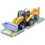 Mix hračky Traktor stavební auto 50 cm nakladač přední + zadní lžíce bagr plast – Zboží Dáma