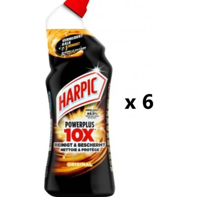 Harpic Powerplus 10x silný WC gel originál 6 x 750 ml – Hledejceny.cz
