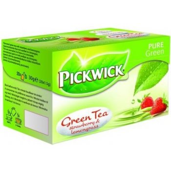 Pickwick Zelený čaj s jahodami a citronovou trávou 20 x 1,5 g