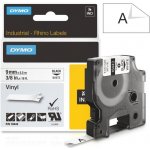 Páska Dymo Rhino vinyl, 9mm (18443) bílá, černý tisk, 5,5m – Zboží Živě