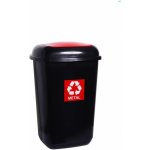 Plafor Odpadkový koš na tříděný odpad 28 l červený kov – Zboží Mobilmania