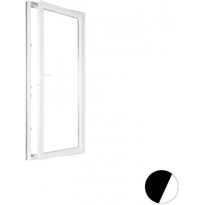 Aluplast jednokřídlové balkonové dveře Palisander/bílá Pravé Trojsklo 80 x 220 cm – Hledejceny.cz