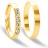 Prsteny Savicki Snubní prsteny žluté zlato ploché 10001 3 ZKA