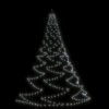 Vánoční stromek vidaXL LED nástěnný strom s kovovým háčkem 260 LED studená bílá 3m vnitřní venkovní