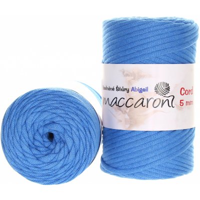 Maccaroni Bavlněné šňůry 5 mm modrá 201D