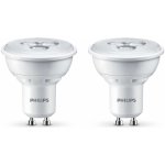 Philips LED žárovka GU10 5W 35W teplá bílá 2700K , reflektor 36°, 2ks v blistru – Hledejceny.cz