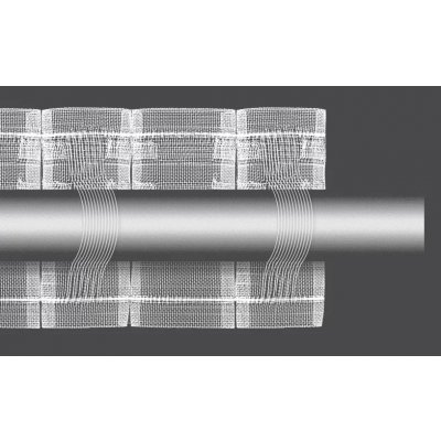 Kovovégarnýže.cz řasící stuha navlékací, 7,5 cm, 1:2 Délka řasící stuhy: 0,50m – Zboží Mobilmania