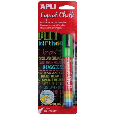 Apli Liquid Chalk Křídový popisovač kulatý hrot zelený 5,5 mm – Zbozi.Blesk.cz