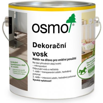 Osmo 3166 Dekorační vosk transparentní 0,75 l Ořech – Zbozi.Blesk.cz