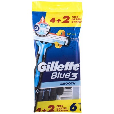 Gillette Blue3 Smooth 6 ks – Zboží Mobilmania