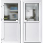 OknaDvereNaMiru.cz Vchodové dveře SLOUPKOVÉ 1–2 sklo Bílá / Bílá 105 x 210 cm – Hledejceny.cz