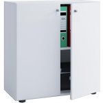 VCM Kancelářská skříň Lona L s otočnými dvířky, bílá – Hledejceny.cz