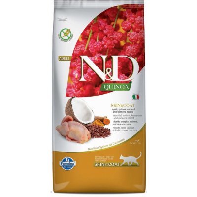 N&D GF Quinoa CAT Skin&Coat Quail & Coconut 5 kg – Zboží Mobilmania