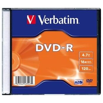 Verbatim DVD-R 4,7GB 16x, AZO, slimbox, 20ks (43547)