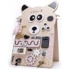 Dřevěná hračka Manibox senzorická deska Activity board liška Julia