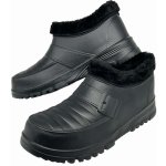 Dámské gumové nazouváky s kožíškem černé – Zboží Dáma