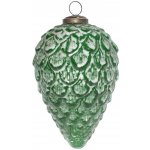 Clayre & Eef Zelená skleněná vánoční ozdoba šiška - Ø 10*16 cm – Hledejceny.cz