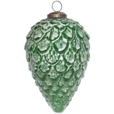 Clayre & Eef Zelená skleněná vánoční ozdoba šiška - Ø 10*16 cm – Hledejceny.cz